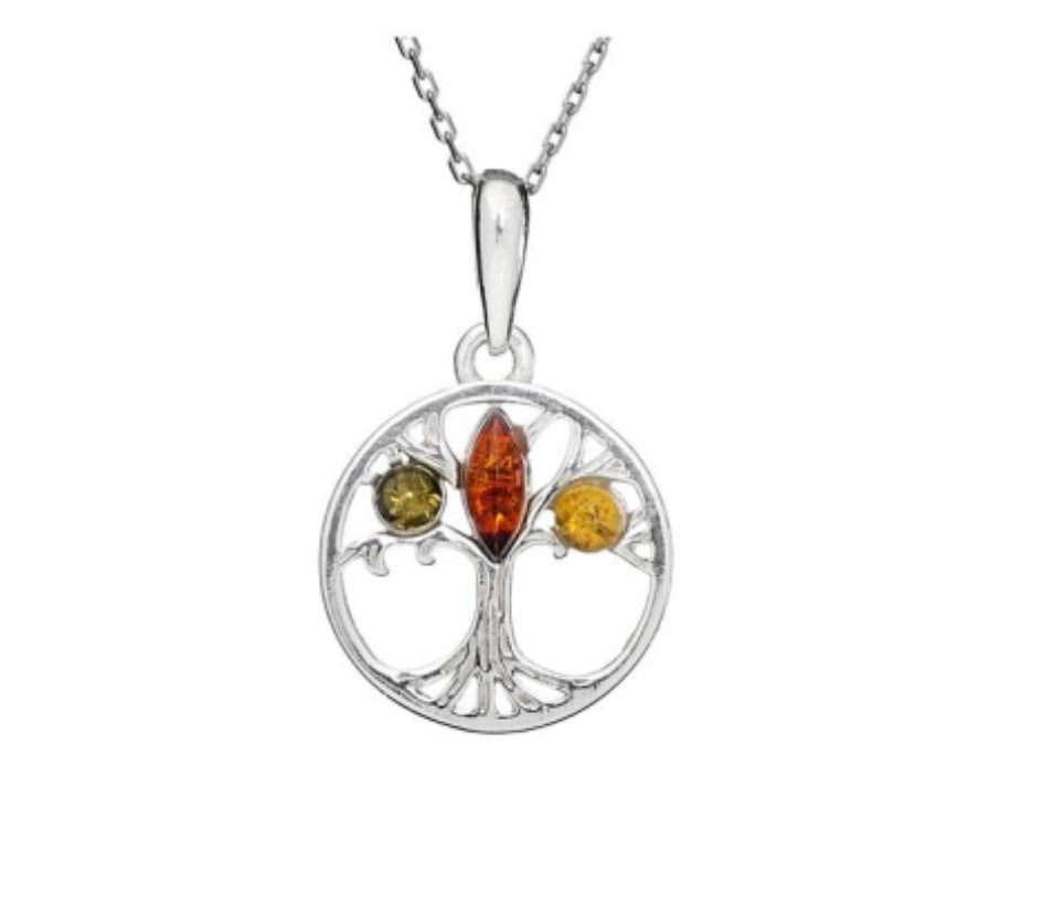 Pendentif Arbre de Vie avec Ambre
