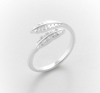 Bague argent 925 plumes
