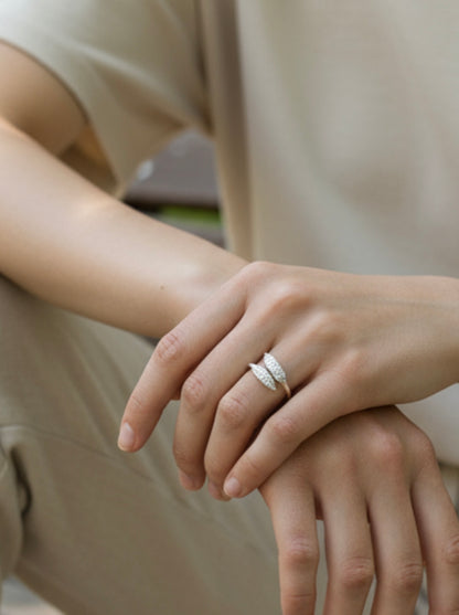 Bague argent 925 plumes