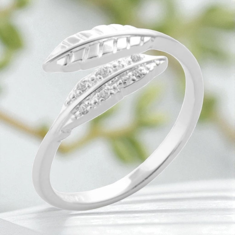 Bague argent 925 plumes