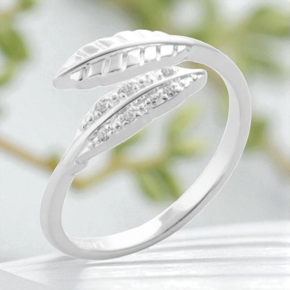 Bague argent 925 plumes